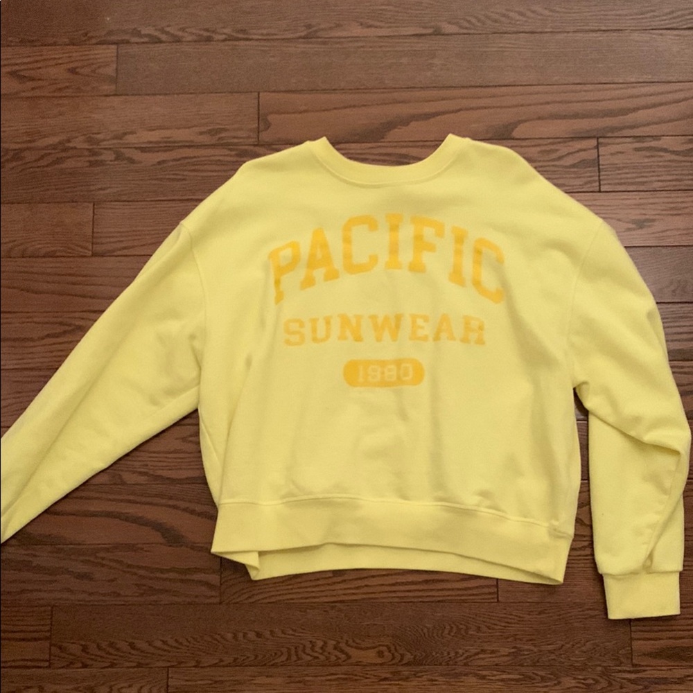 PACSUN yellow crewneck